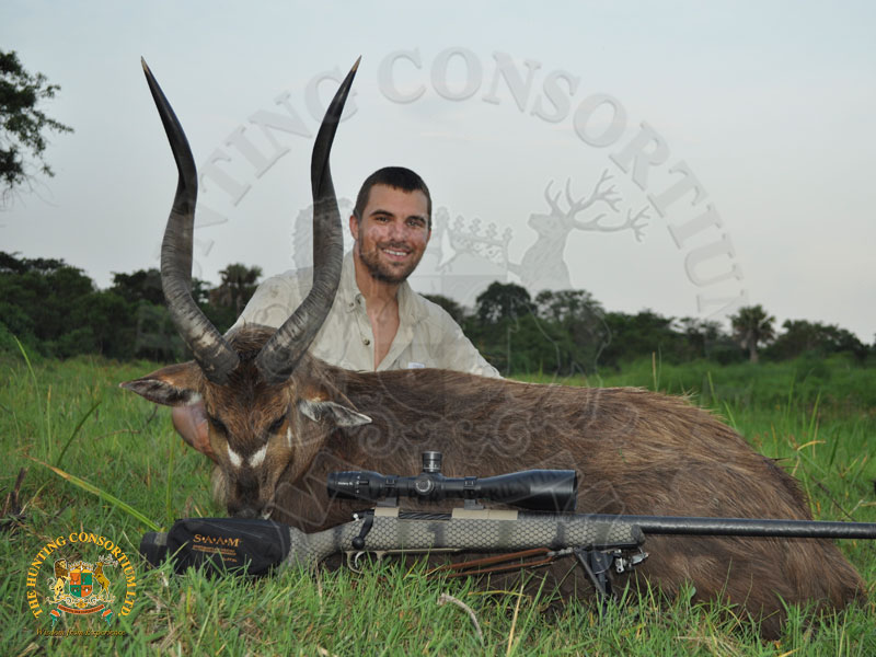 Rob Kern Hunting Sitatunga in Uganda. Hunting in Uganda