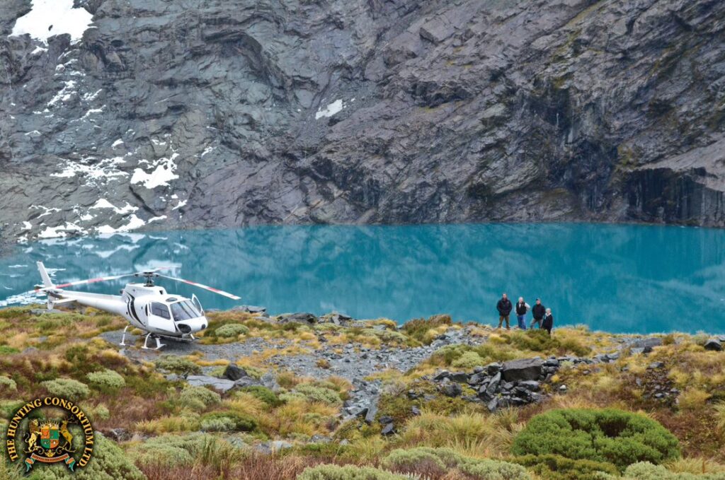 Photo of Hunting Consortium team at Glacier in New Zealand.