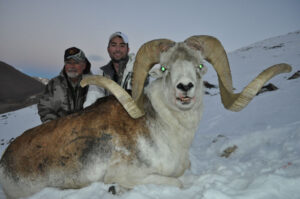 Bob kern, the world's leading international hunting consultant, with a trophy sheep