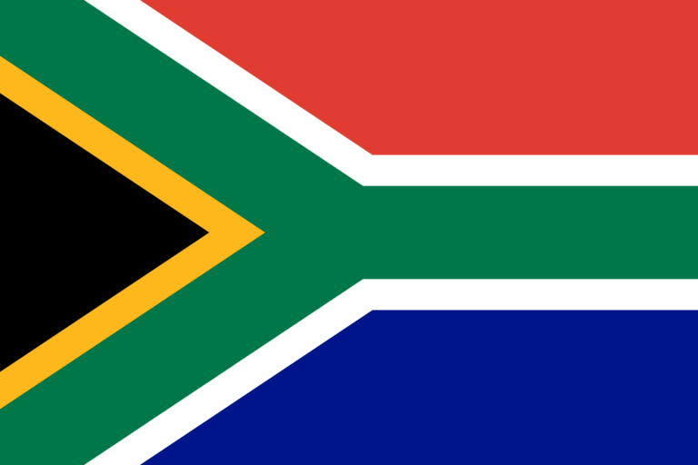 Hunting in South Africa. First African Safari. Flag of South Africa on Hunting Consortium.