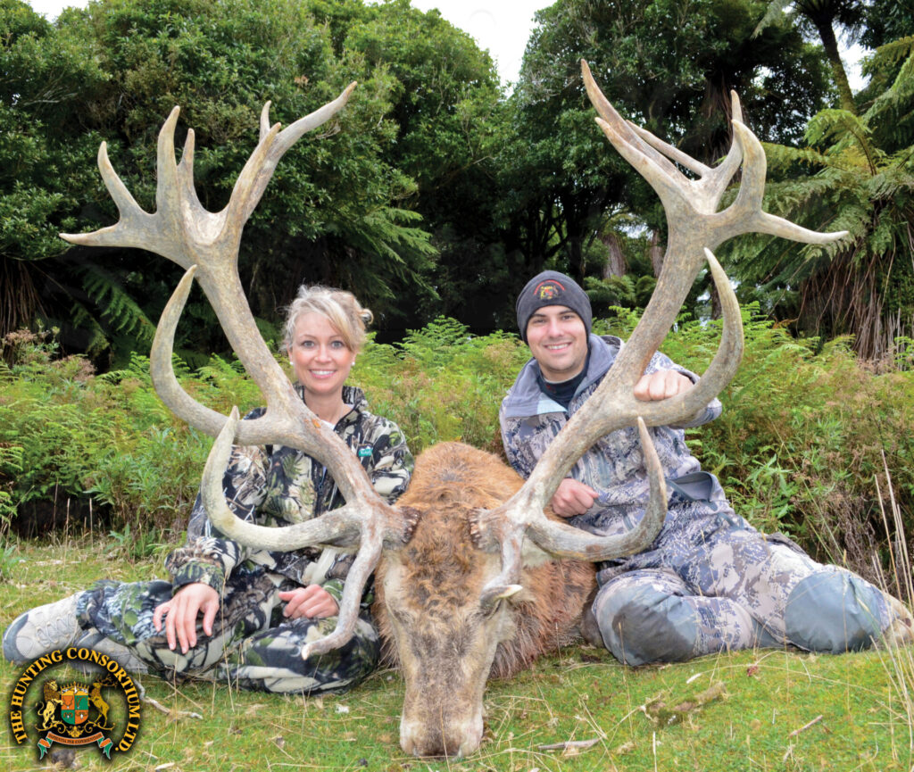 Photo of Rob Kern, Vice President of Hunting Consortium and President of the IPHA with his 350 inch SCI Red Stag from New Zealand.