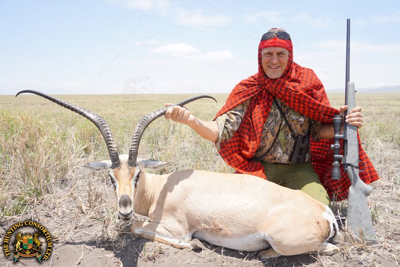 Photo of Jim Shockey while Roberts Gazelle Hunting in Tanzania with Hunting Consortium