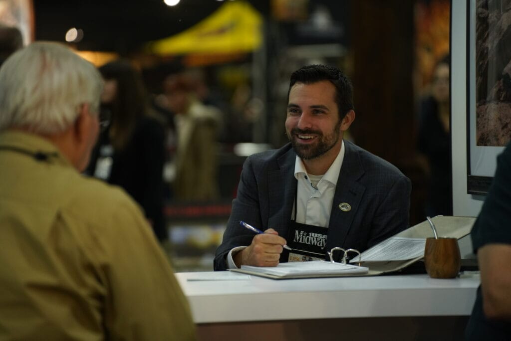 Safari Club International Nashville 2025. Rob Kern with Clients at SCI.