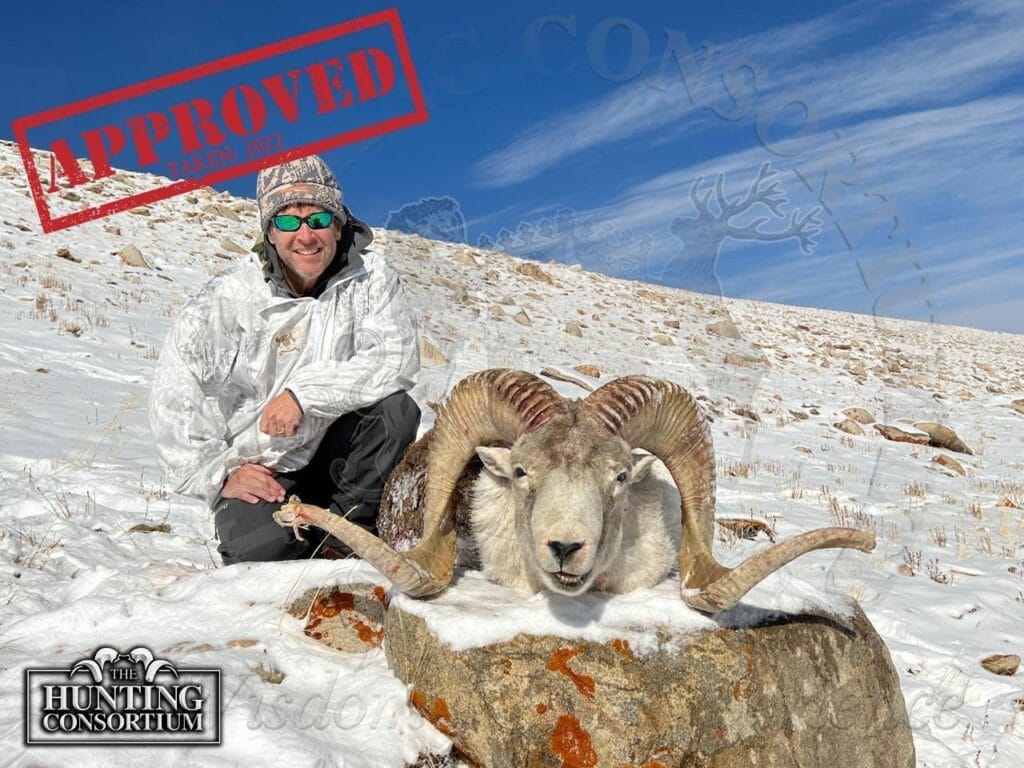 Client Brad with his Marco Polo Sheep Hunt Trophy Marco Polo Sheep Import Permit 2022