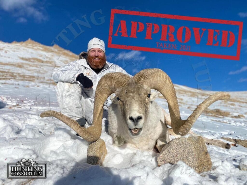 Our hunter Trent with his Marco Polo Sheep Hunt Trophy taken in 2021. He received his Marco Polo Sheep Import Permit.