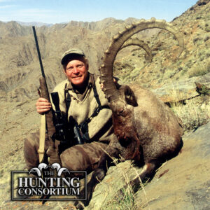 The Hunting Consortium is a Craig Boddington Endorsed Outfitter. This is Craig Boddington with his Altai Ibex (Siberian Ibex) from Mongolia from his Altai Ibex Hunt with Hunting Consortium